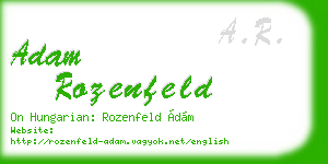 adam rozenfeld business card
